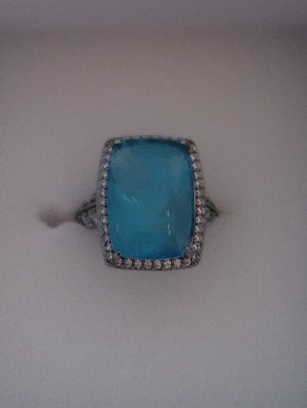 NWT-BP Hope Is A Beautiful Thing Color Changing Ring-Sz 6 Blue Topaz on Rhodium - Picture 2 of 7